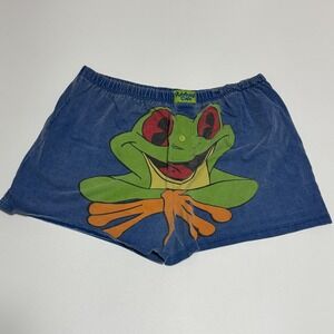 Vintage 90s Rainforest Café Frog Boxer Shorts Made in Macau Y2K Souvenir